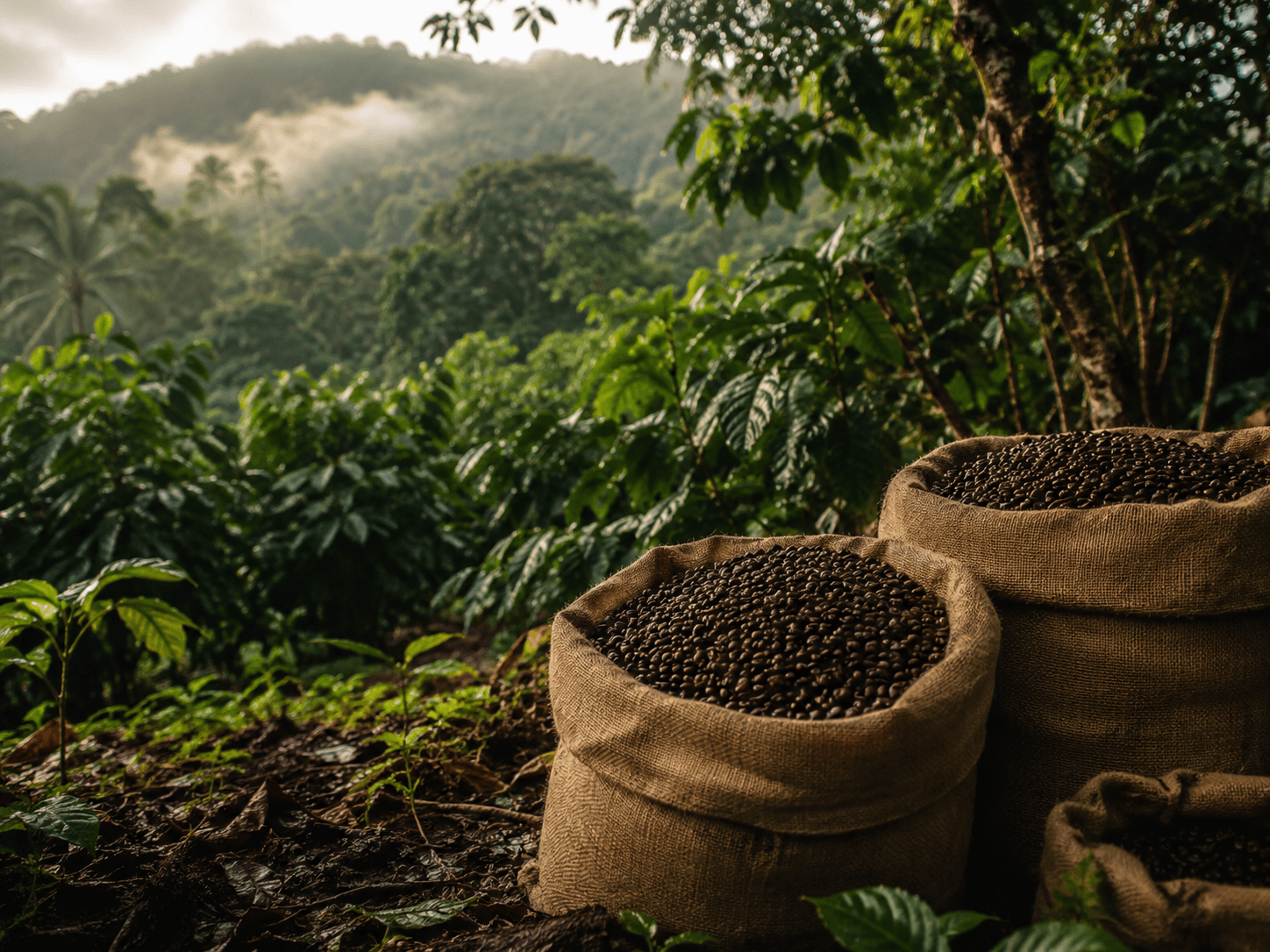 Plantation de café Robusta dans le Littoral